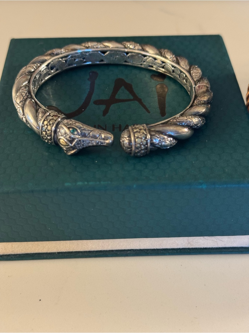 🩶💚 JOHN HARDY STERLING SILVER CROCO CUFF BRACELET! 💚💚